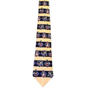 Vintage Mickey Unlimited Tie Baseball Mickey Mouse Donald Duck Goofy Necktie USA